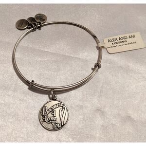 ALEX AND ANI Because I Love You Expandable Bangle Bracelet Rafaelian Silver 2015